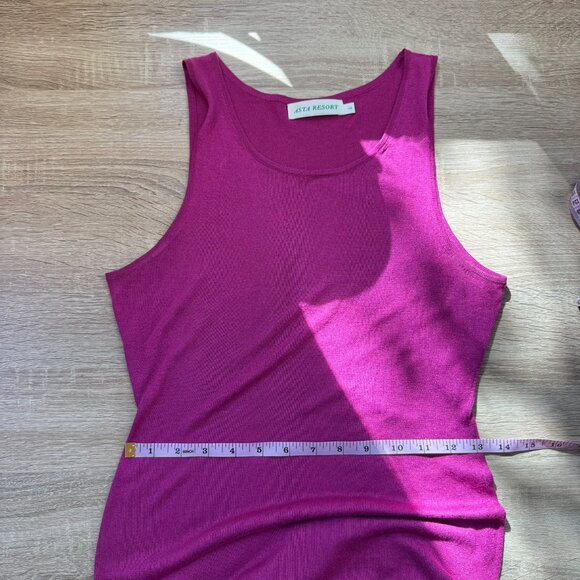 Asta Resort Natalia Maxi Dress Fuchsia Pink Sequin Sparkle Large - Picture 12 of 14